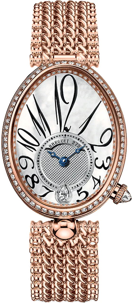 Breguet Reine de Naples 8918BR/58/J20/D000 36.5mm Rose gold White