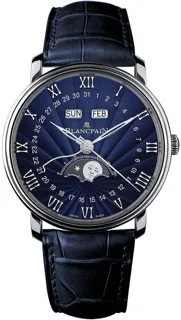 Blancpain Villeret 6654-1529-55B White gold Blue