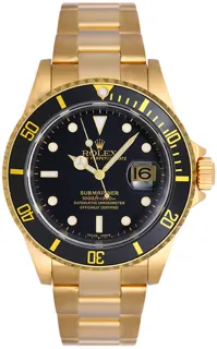 Rolex Submariner P16618 Black 40mm Yellow gold Black