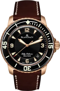 Blancpain Fifty Fathoms 5015A-3630-63B Rose gold Black