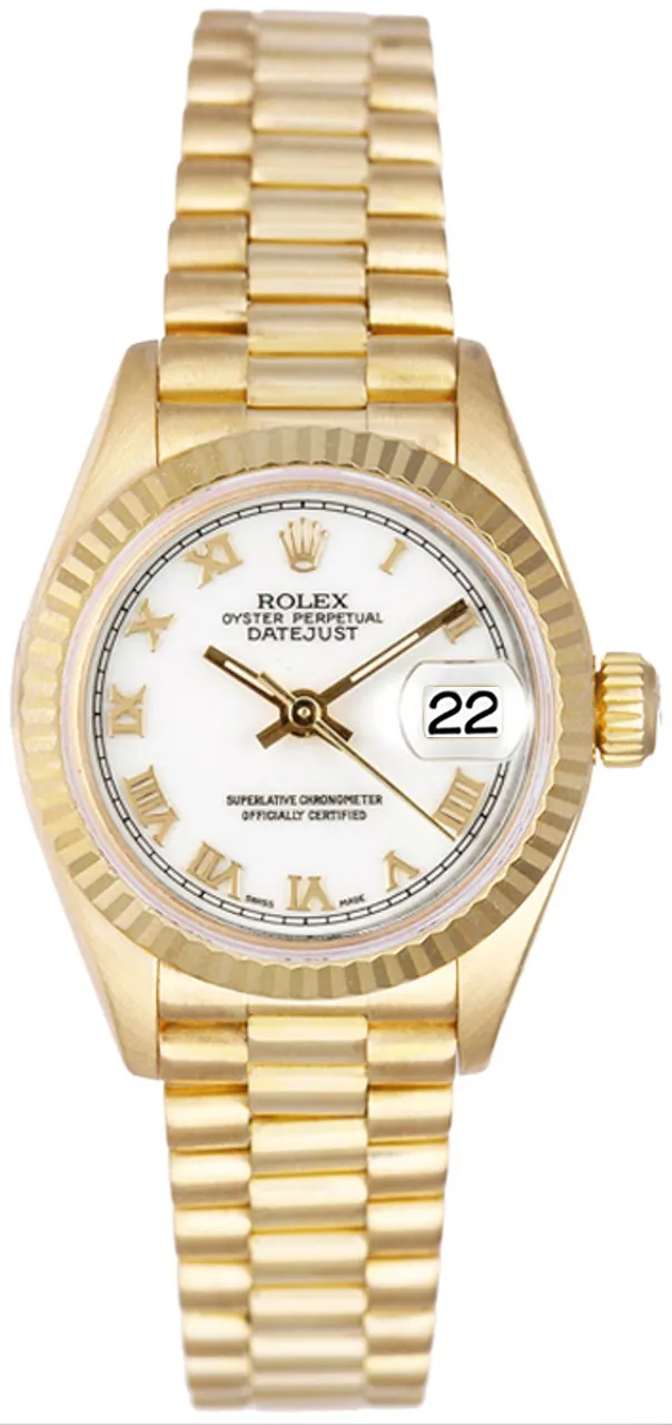 Rolex President P69178WR 26mm Yellow gold and 18k yellow gold White