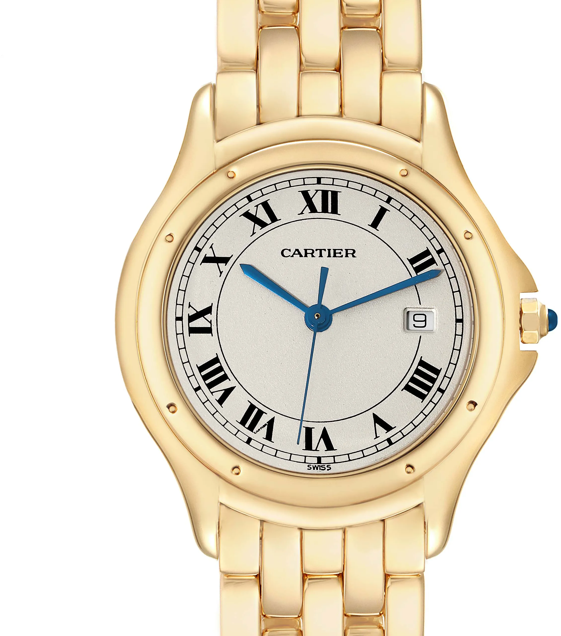 Cartier Cougar 887904 33mm Yellow gold and 18k yellow gold Silver