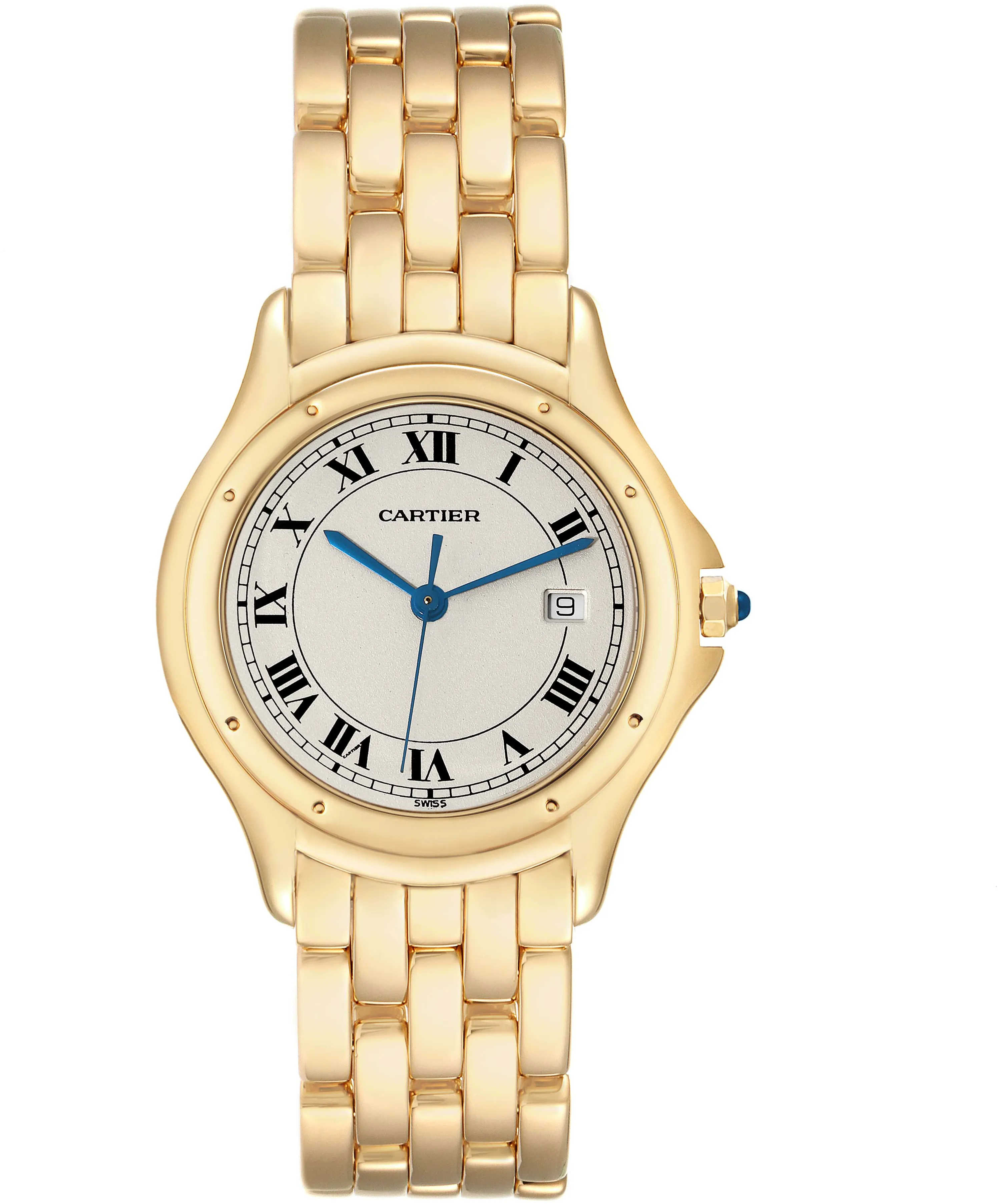 Cartier Cougar 887904 33mm Yellow gold and 18k yellow gold Silver 1