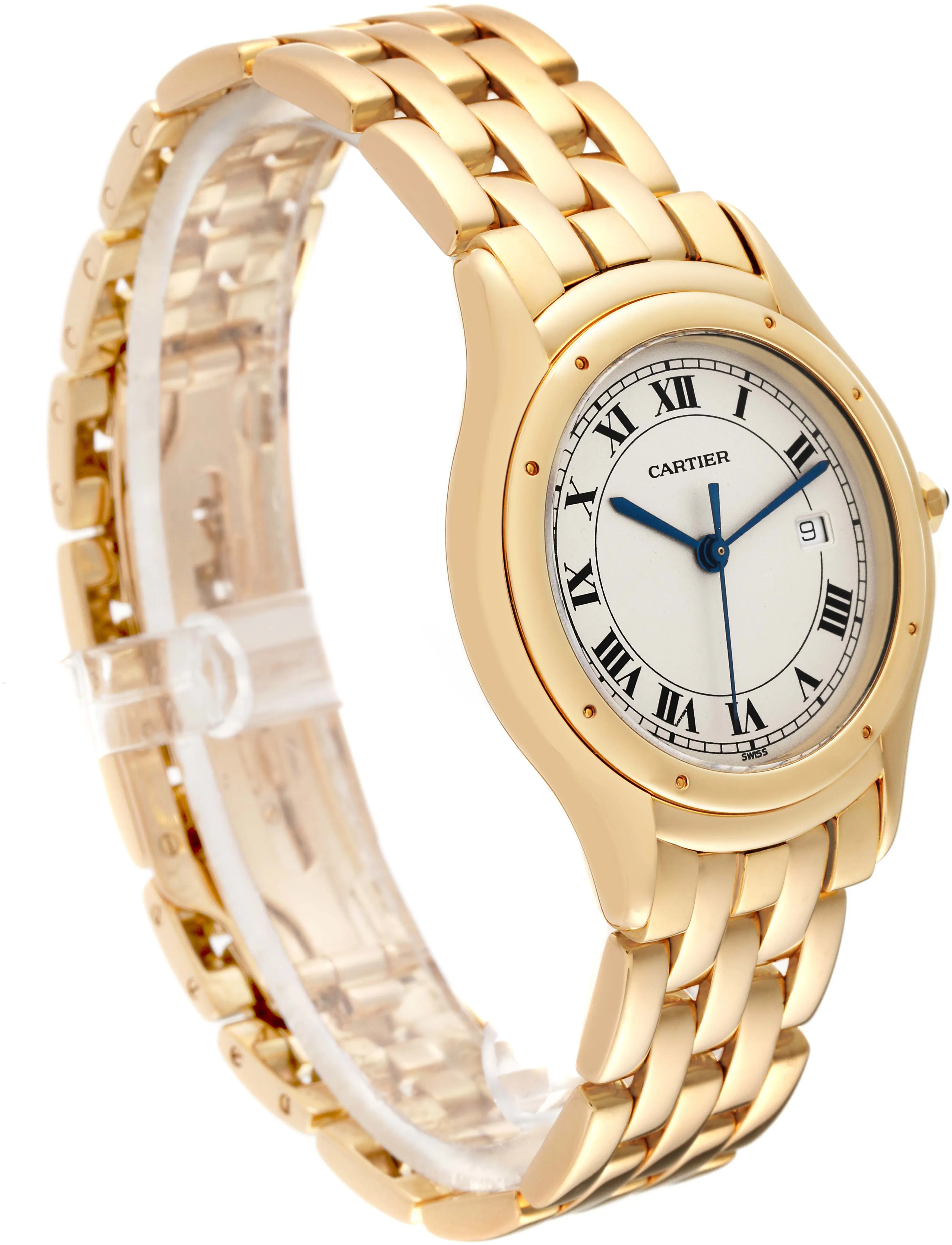 Cartier Cougar 887904 33mm Yellow gold and 18k yellow gold Silver 2