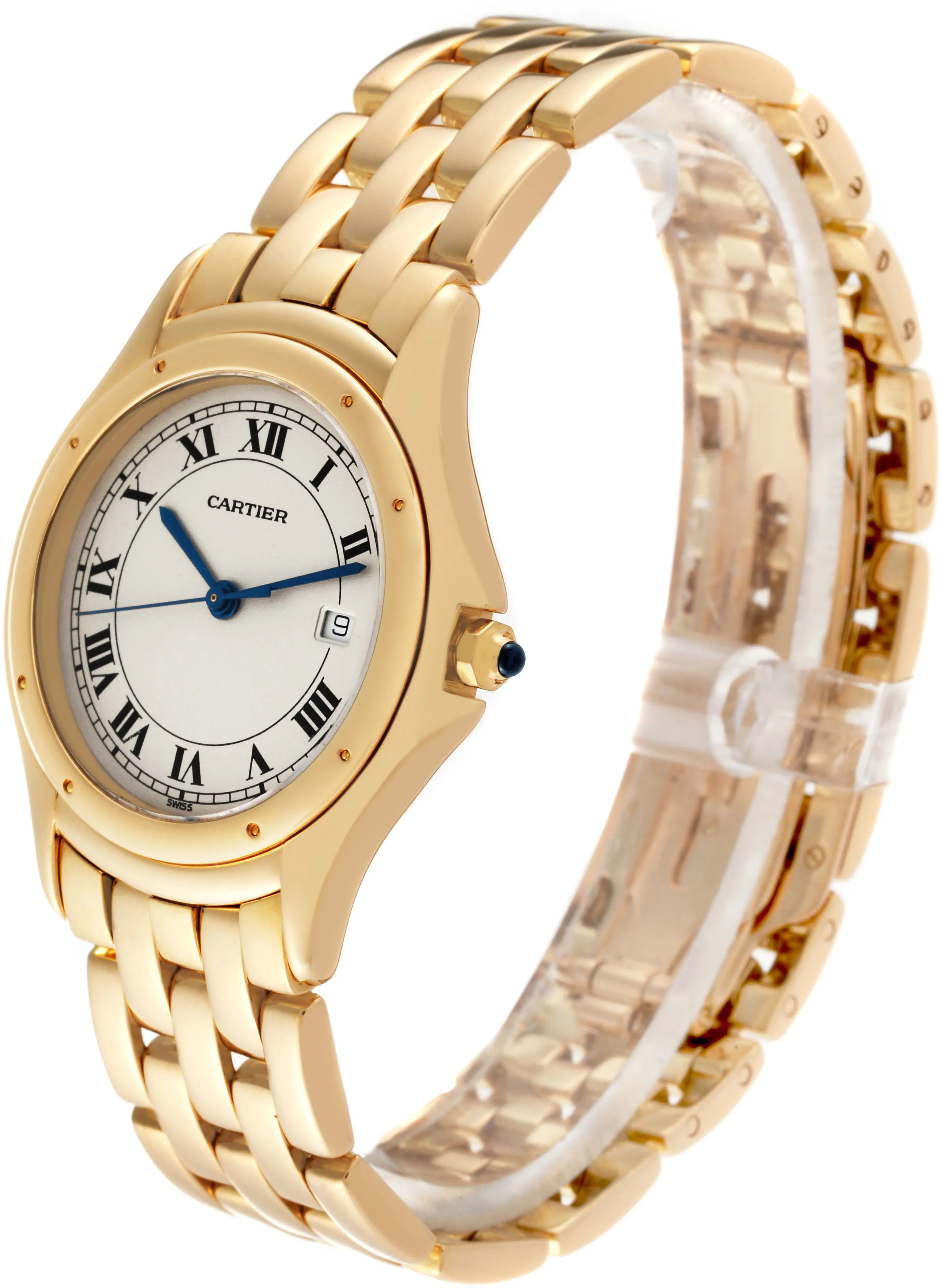 Cartier Cougar 887904 33mm Yellow gold and 18k yellow gold Silver 3