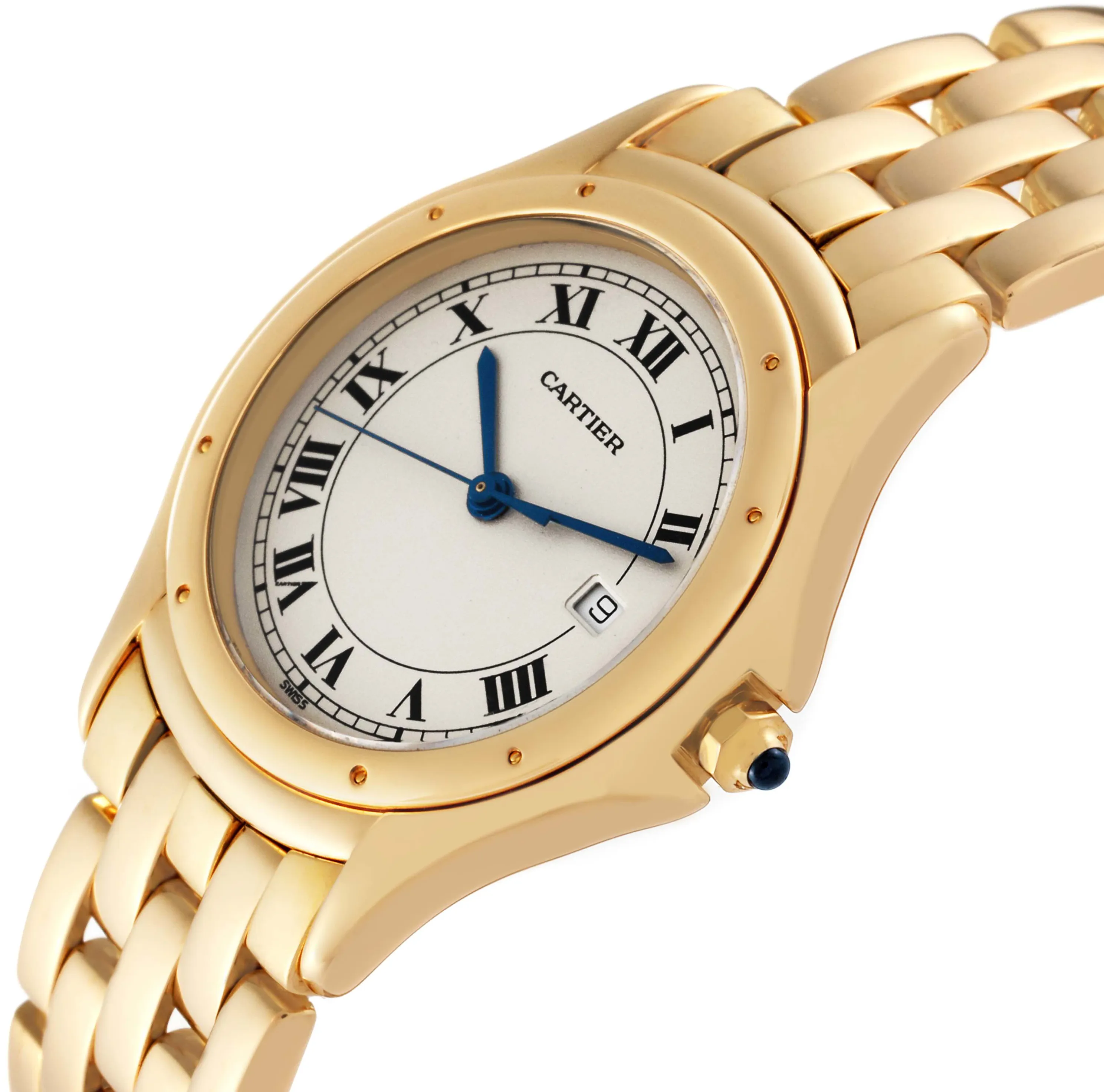 Cartier Cougar 887904 33mm Yellow gold and 18k yellow gold Silver 4