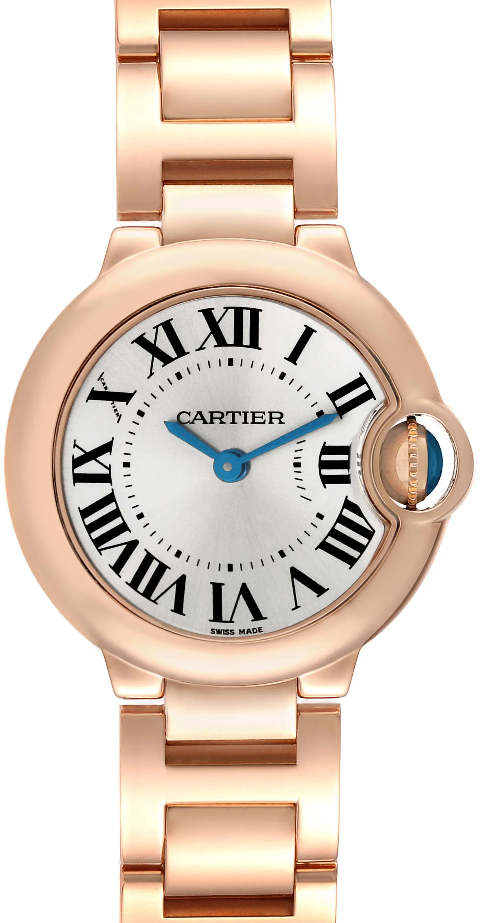 Cartier Ballon Bleu W69002Z2 28.6mm Rose gold and 18k rose gold Silver