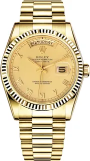 Rolex Day-Date "President" P18038CR Yellow gold Champagne