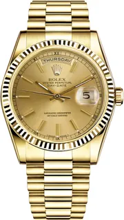 Rolex Day-Date "President" P18038CX Yellow gold Champagne