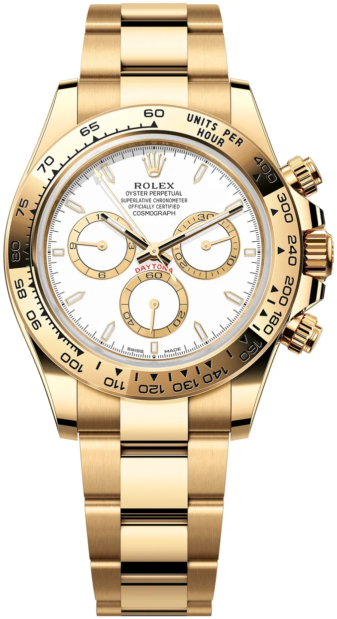 Rolex Daytona 126508-0001 40mm 18k yellow gold White