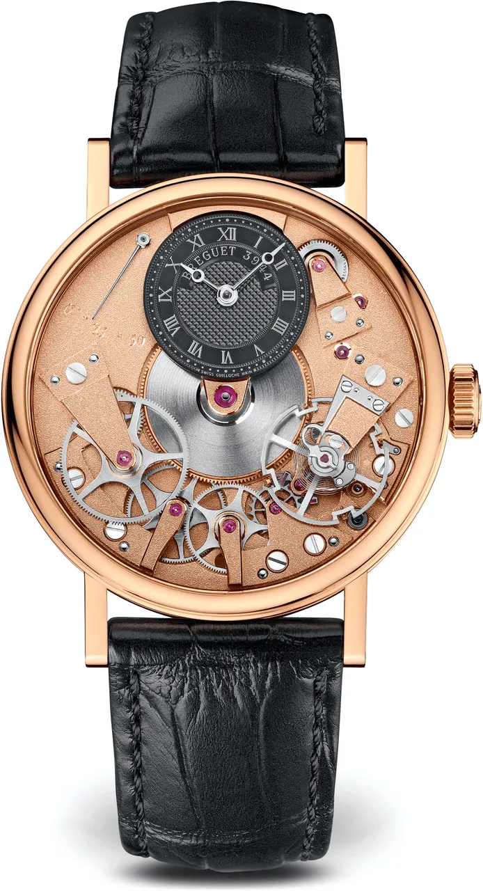 Breguet Tradition 7027BR/R9/9V6 37mm Rose gold and 18k rose gold Black