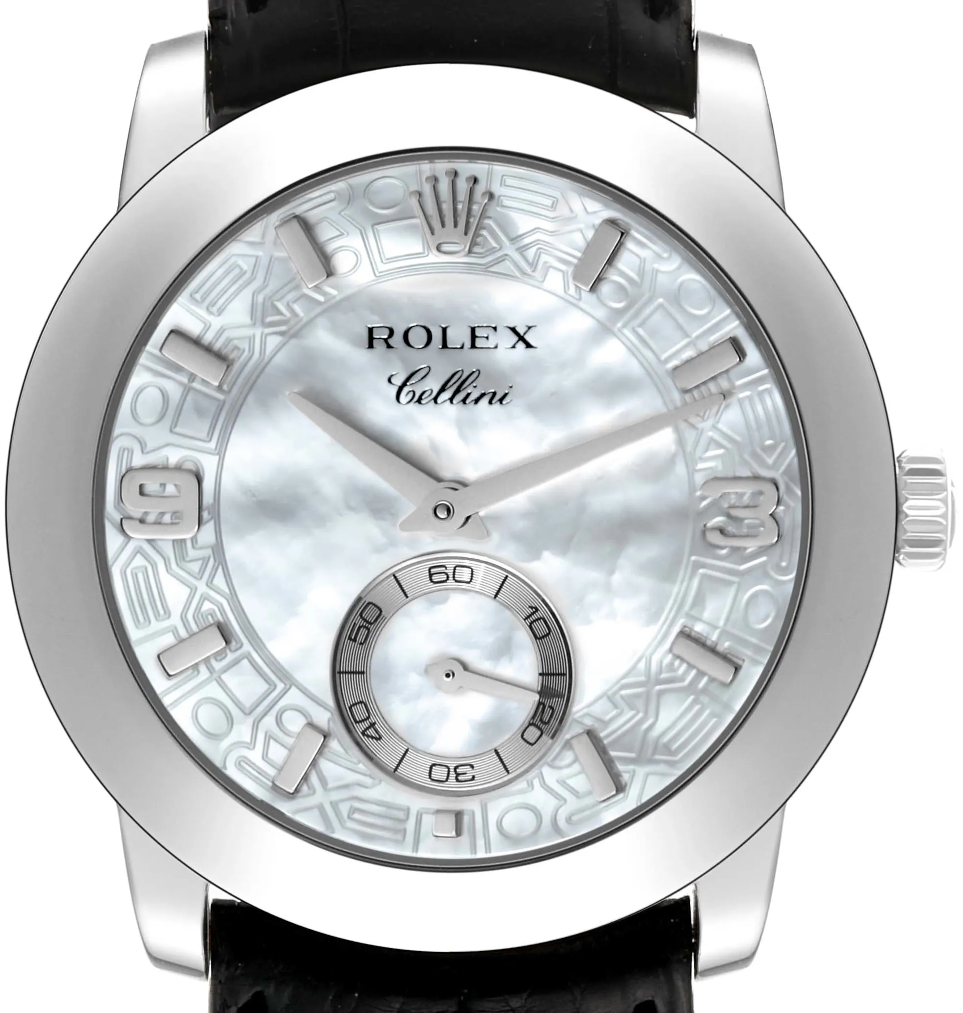 Rolex Cellini 5240/6 35mm Platinum Mother-of-pearl