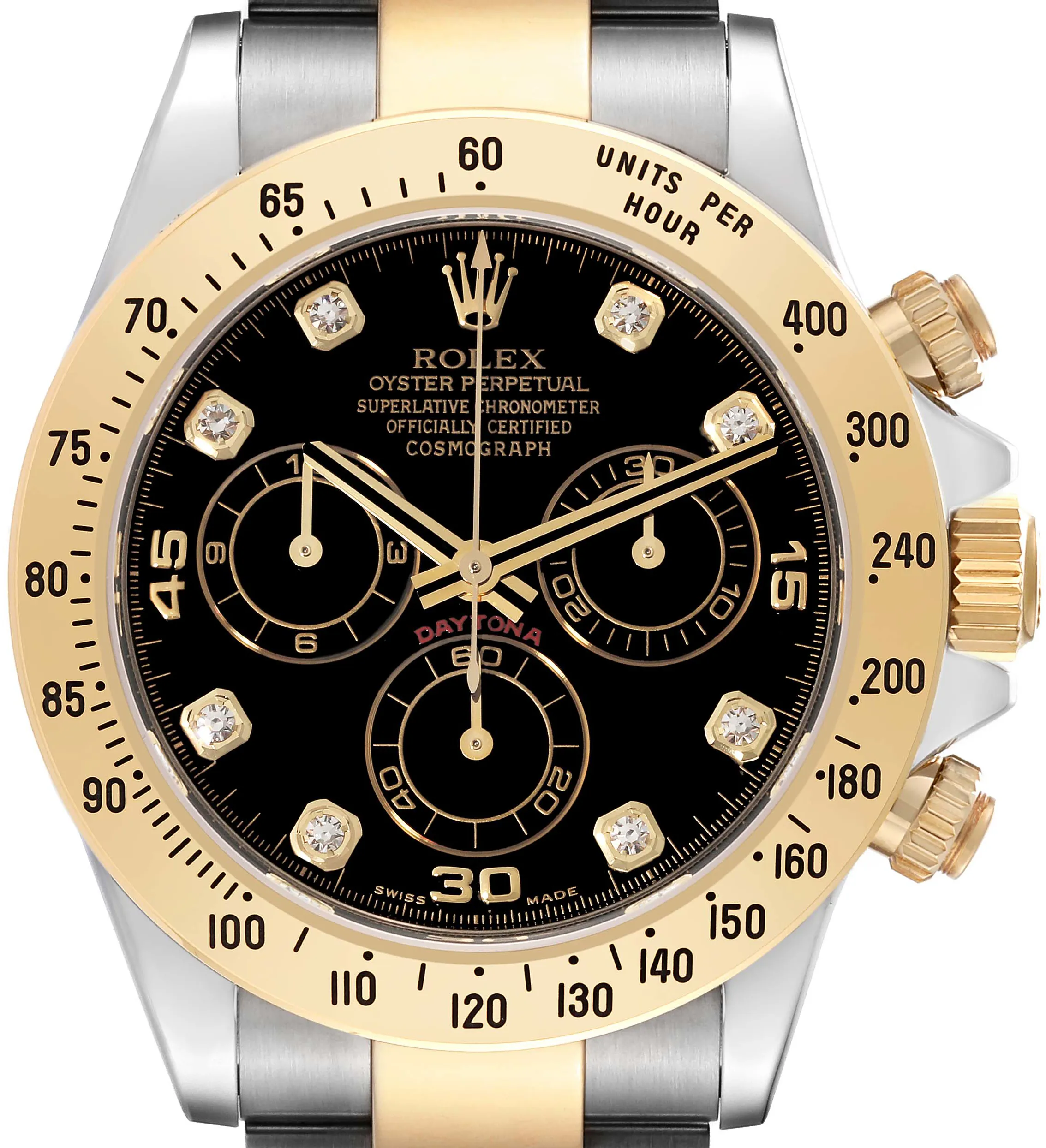 Rolex Daytona 116523 40mm Yellow gold and Stainless steel and 18k yellow gold Black