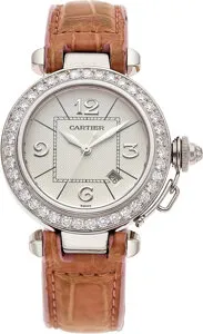 Cartier Pasha 32mm 18k white gold White