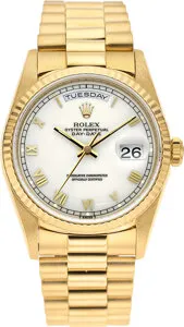 Rolex Day-Date 18k Gold White