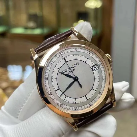 Patek Philippe Calatrava 5296R-001 38mm Rose gold Silver 2