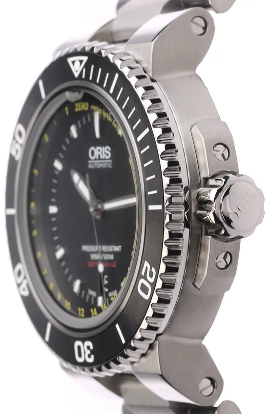 Oris Aquis Depth Gauge 733 7675 4154-Set MB 46mm Stainless steel Black 1