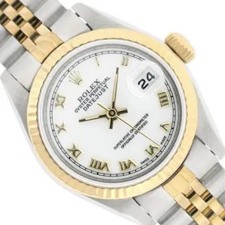 Rolex Oyster Perpetual "Datejust" Yellow gold and Stainless steel White