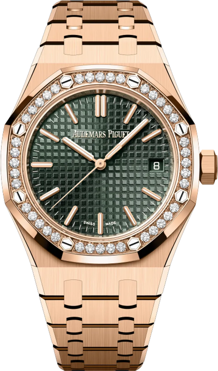 Audemars Piguet Royal Oak 15551OR.ZZ.1356OR.06 37mm Rose gold Green