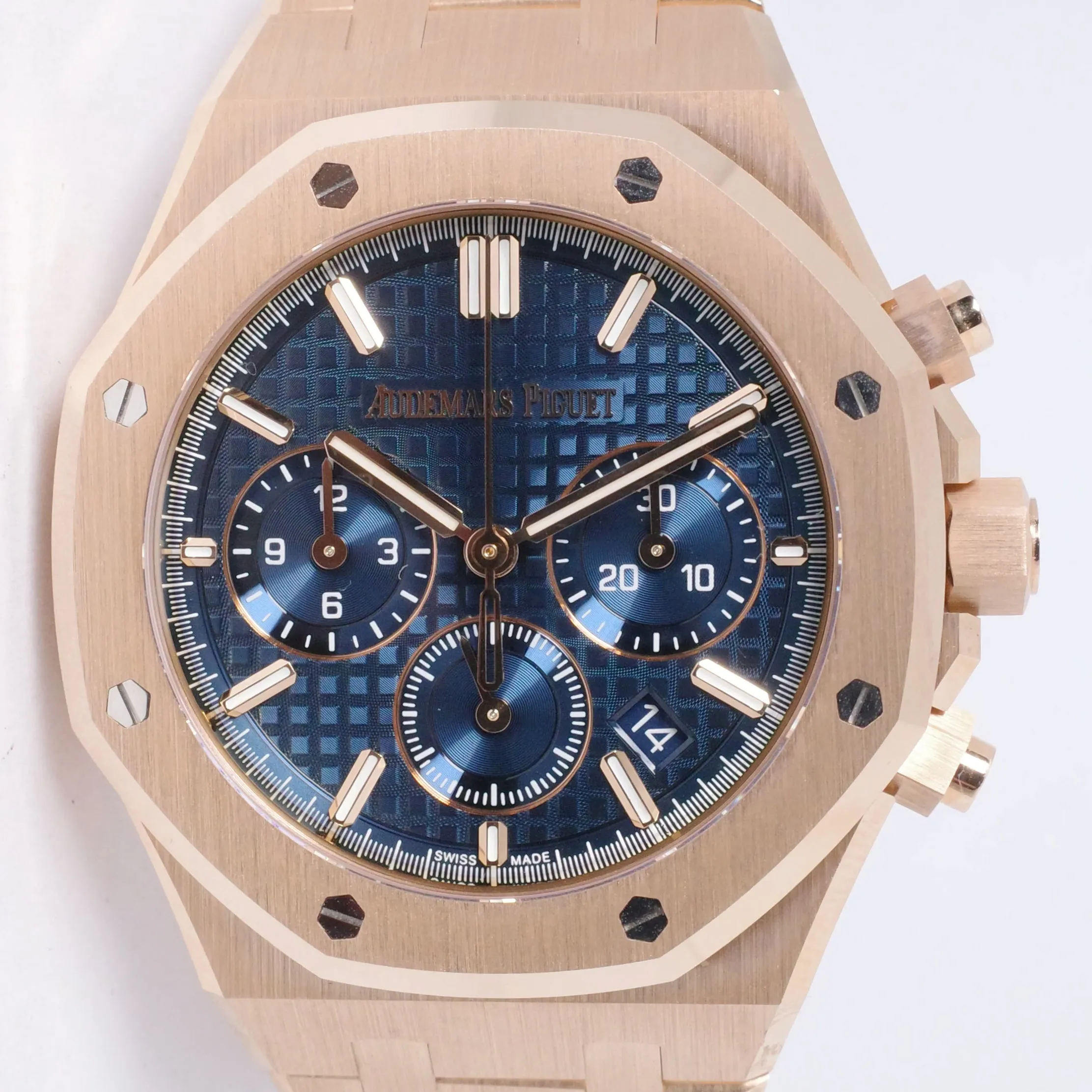 Audemars Piguet Royal Oak 26715OR.OO.1356OR.01 38mm Rose gold Blue