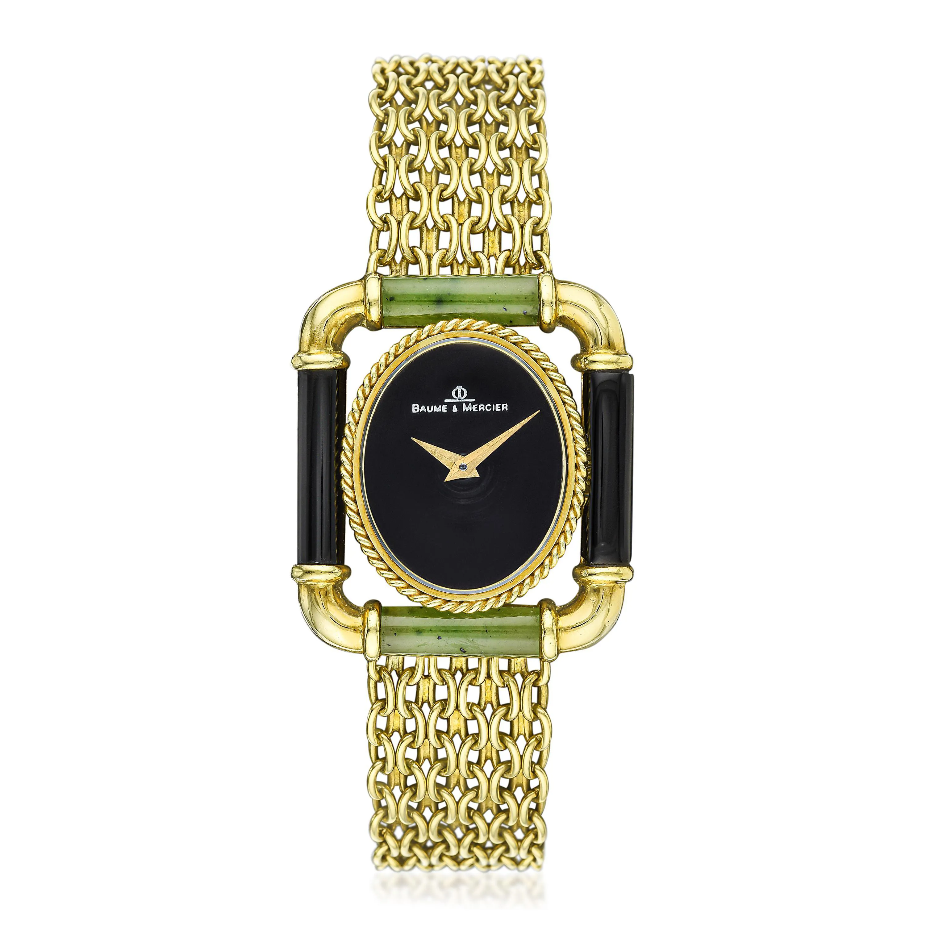 Baume & Mercier 28mm 18k yellow gold Black