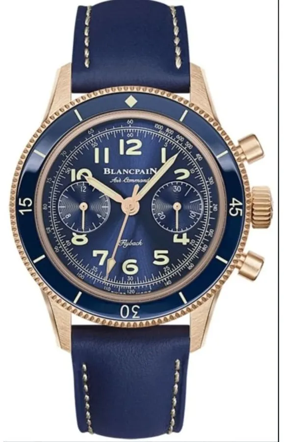 Blancpain Air Command AC02 36B40 63A 42.5mm Rose gold Blue