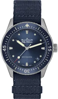 Blancpain Bathyscaphe 5100-1140-NAOA 38mm Stainless steel Blue