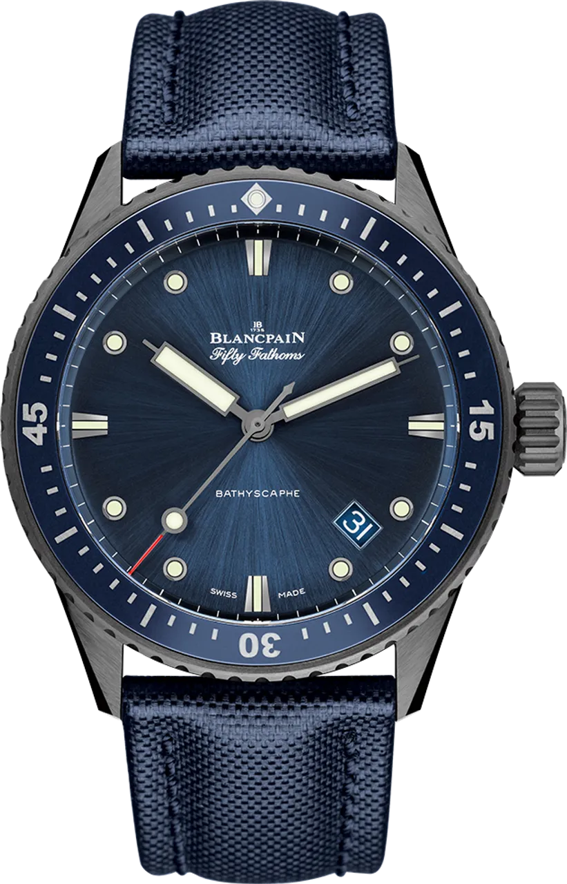 Blancpain Fifty Fathoms 5000-0240-O52A 43mm Stainless steel Blue