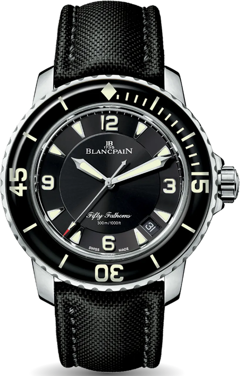 Blancpain Fifty Fathoms 5015-1130-52A 45mm Stainless steel Black