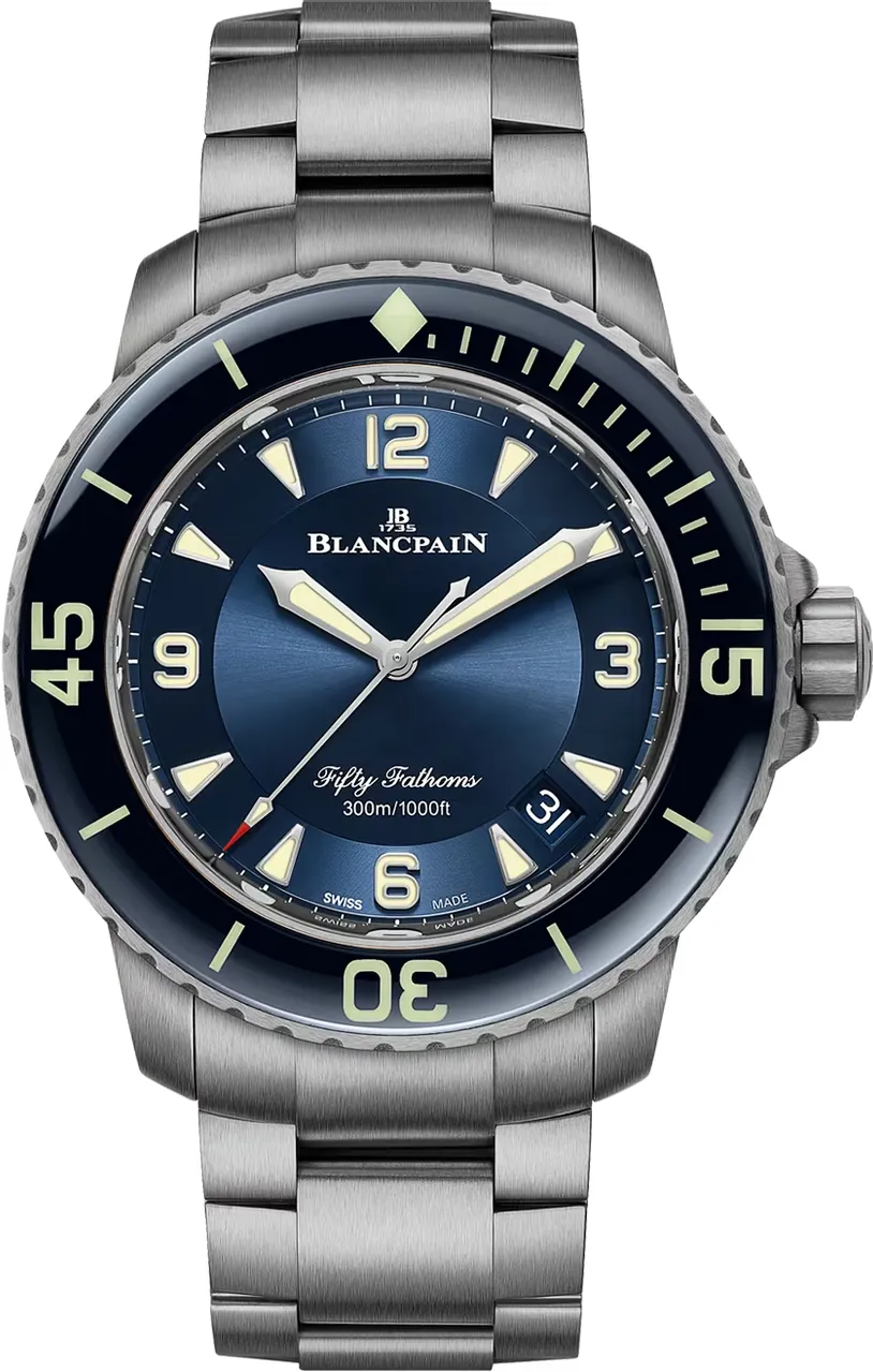 Blancpain Fifty Fathoms 5015-12B40-98B 45mm Titanium Blue