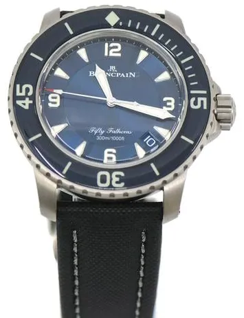 Blancpain Fifty Fathoms 5015-12B40-O52A 45mm Titanium Blue