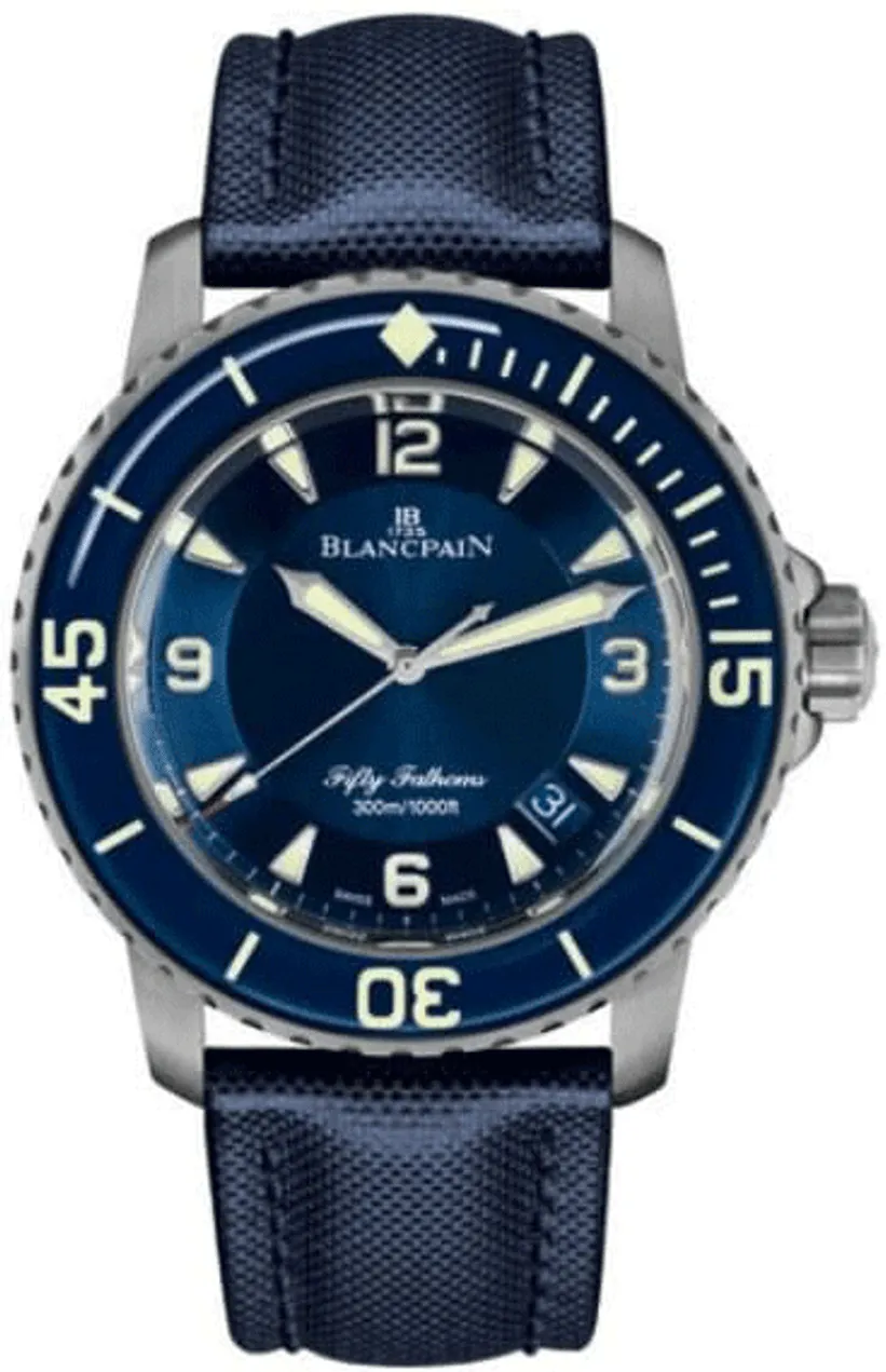 Blancpain Fifty Fathoms 5015-12B40-O52A 45mm Titanium Blue