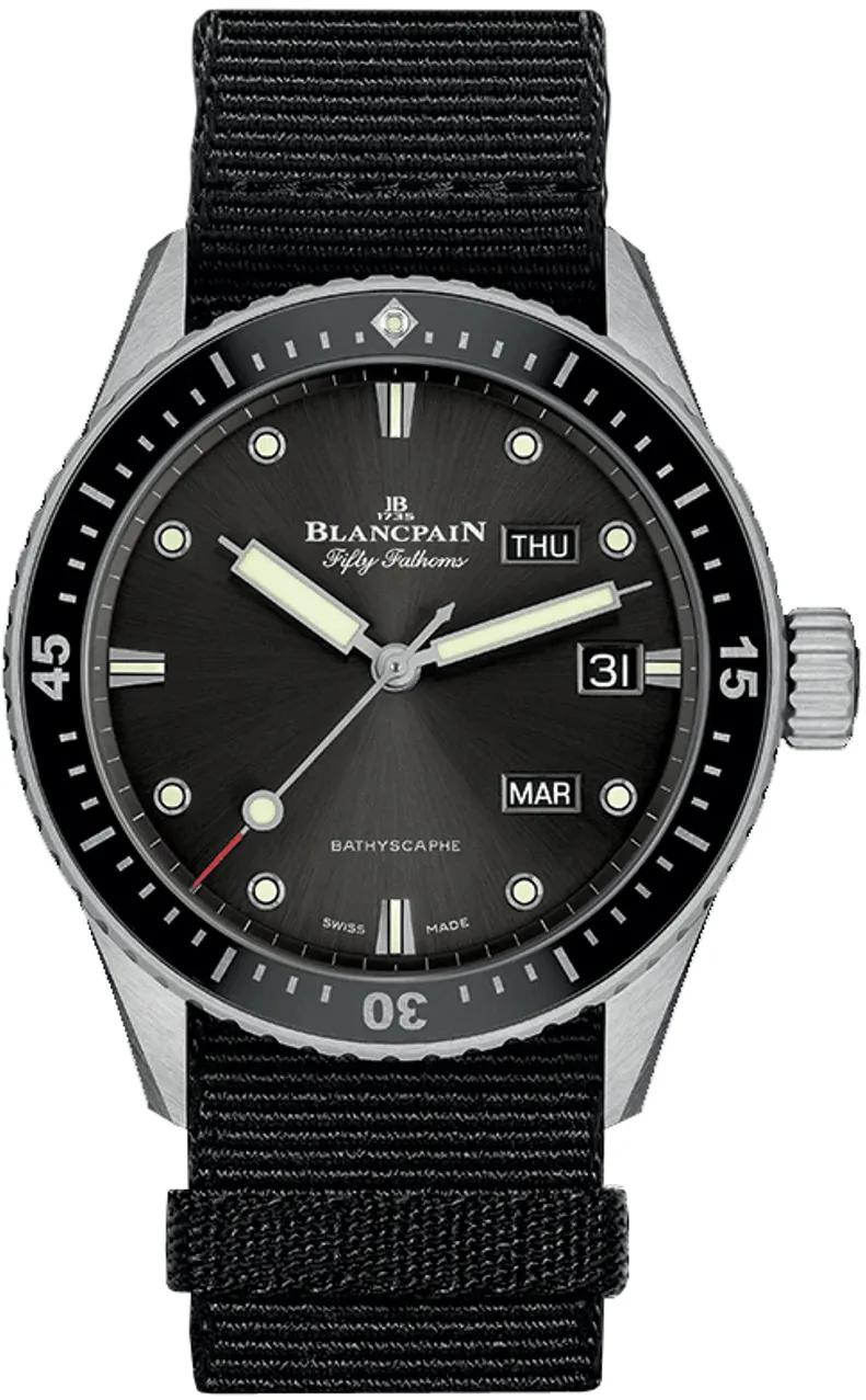 Blancpain Fifty Fathoms 5071-1110-NABA 43mm Stainless steel Gray meteor