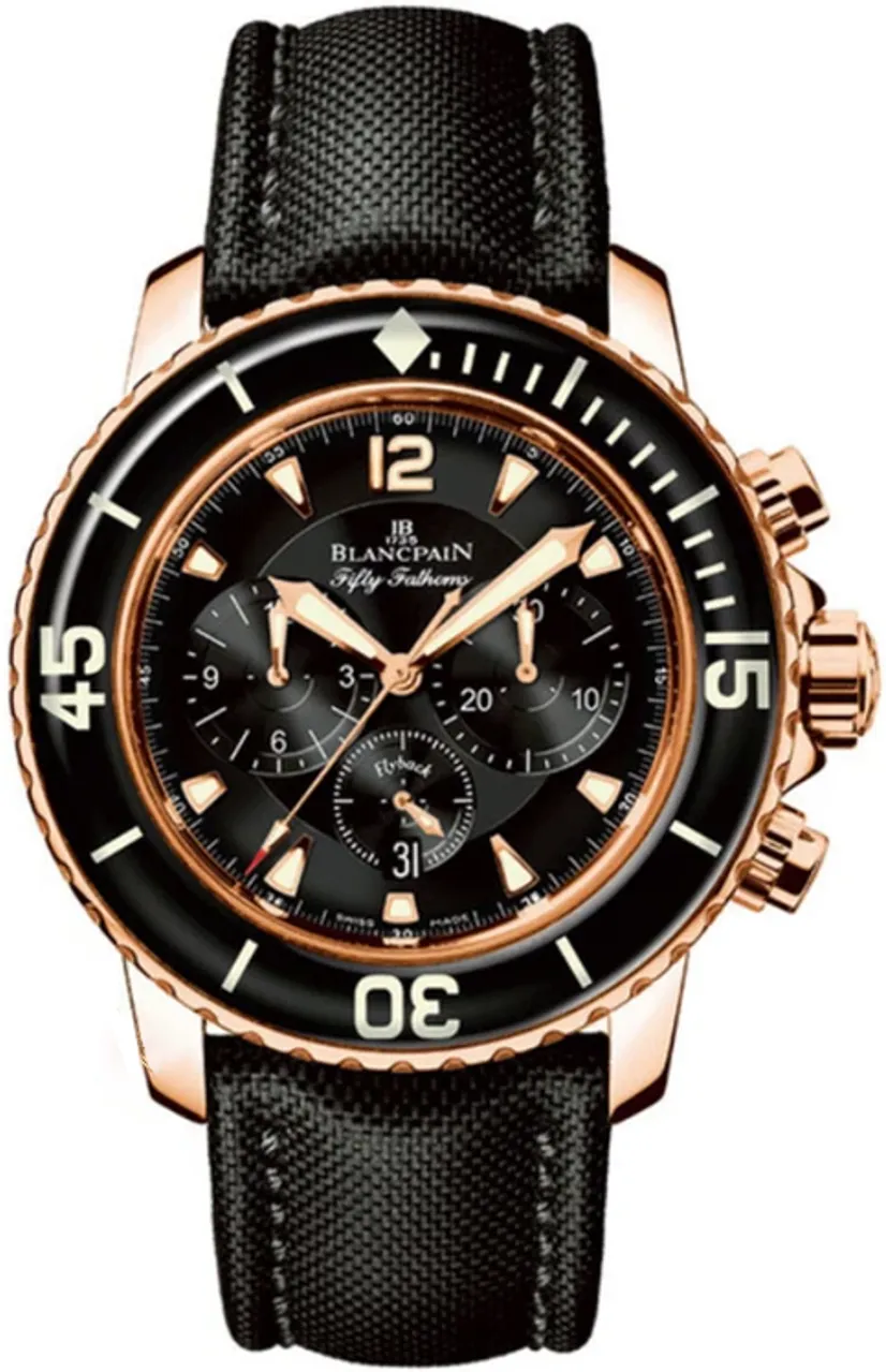 Blancpain Fifty Fathoms 5085F-3630-52A 45mm Rose gold and 18k rose gold Black