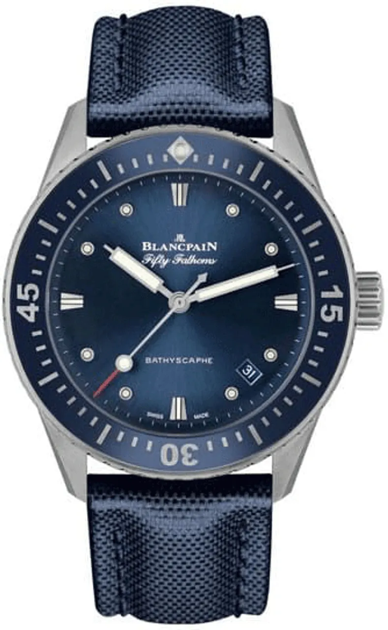 Blancpain Fifty Fathoms 5100-1140-O52A 38mm Stainless steel Blue