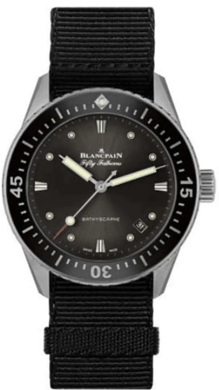 Blancpain Fifty Fathoms 5100B-1110-NABA 38mm Stainless steel Gray meteor