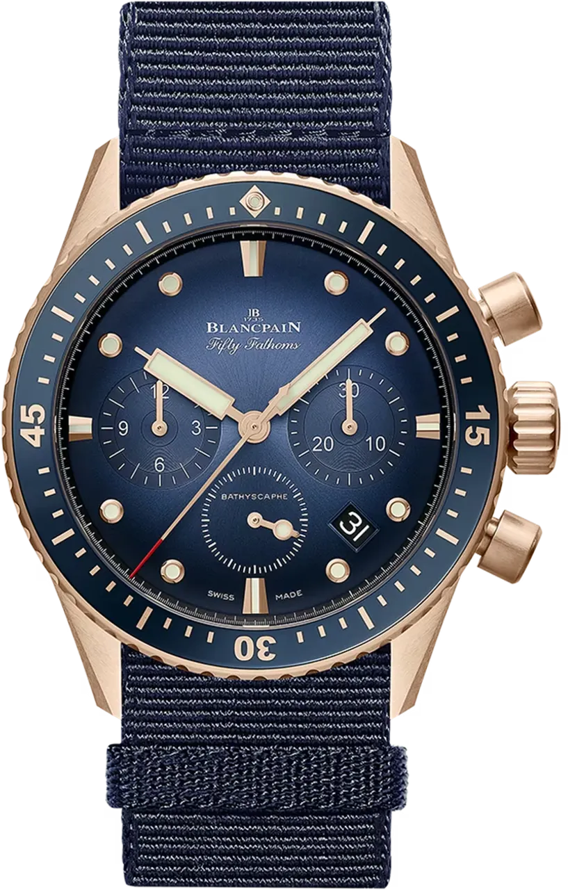 Blancpain Fifty Fathoms 5200 3640 NAOA 43mm Rose gold Blue