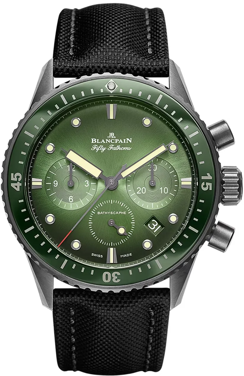 Blancpain Fifty Fathoms Bathyscaphe Chronographe Flyback 5200-0153-B52A 43.6mm Black ceramic Green