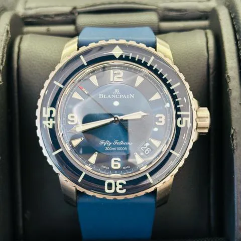 Blancpain Fifty Fathoms 5015-12B40-052B 45mm Titanium Blue