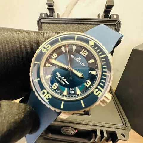 Blancpain Fifty Fathoms 5015-12B40-052B 45mm Titanium Blue 2