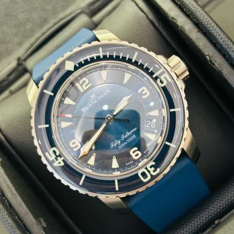 Blancpain Fifty Fathoms 5015-12B40-052B 45mm Titanium Blue 5