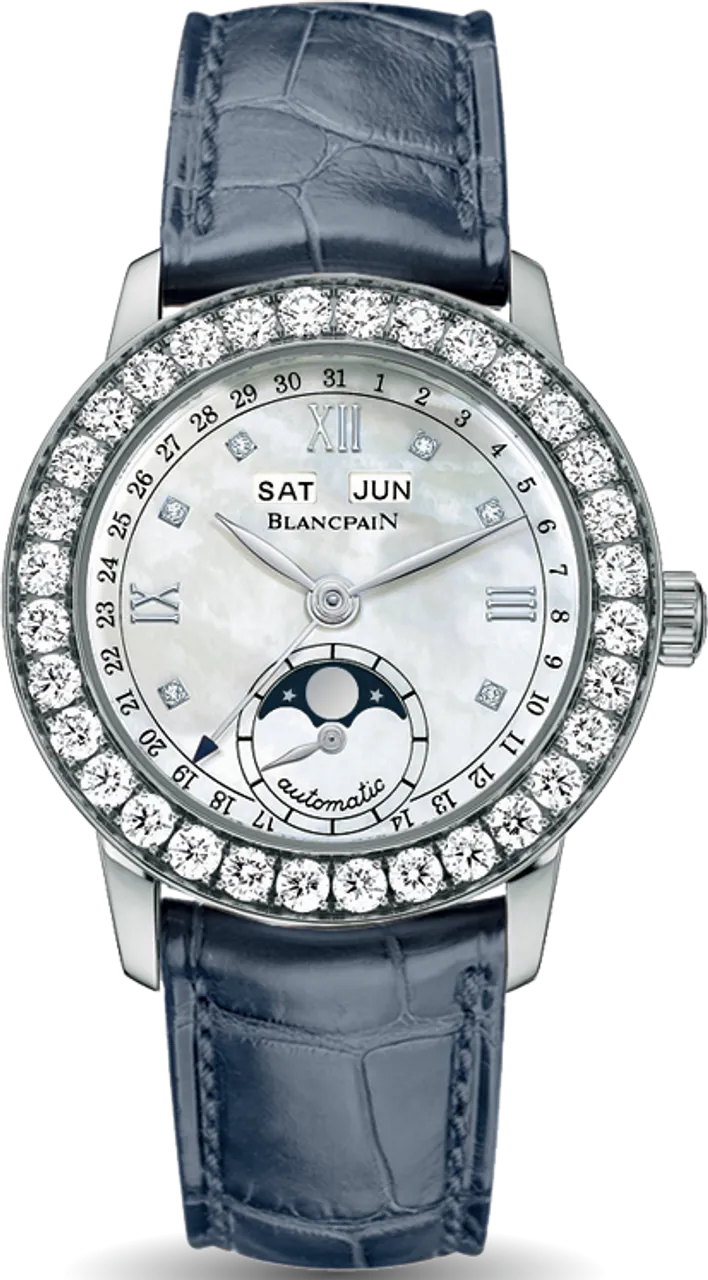 Blancpain Léman Moonphase 2360-1991A-55A 33mm Stainless steel White Mother of Pearl