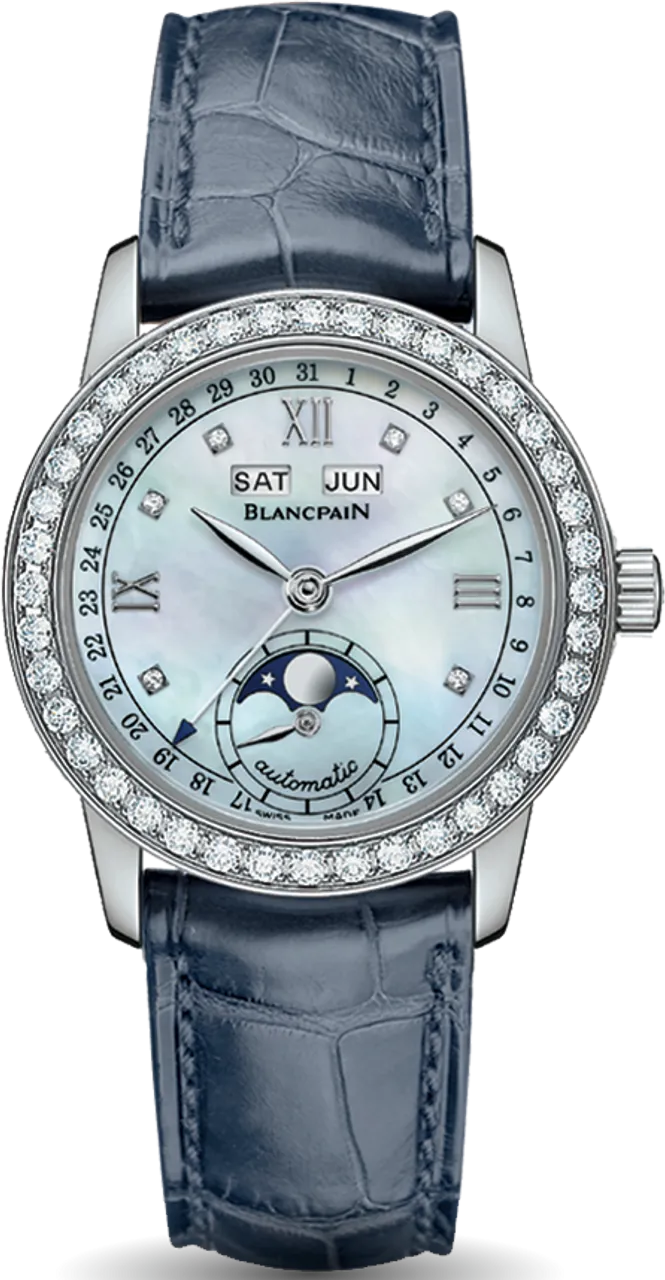 Blancpain Léman Moonphase 2360-4691A-55A 33.5mm Stainless steel White Mother of Pearl