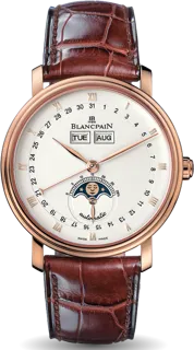 Blancpain Quantième Complet 6263 3642 55A Rose gold Silver