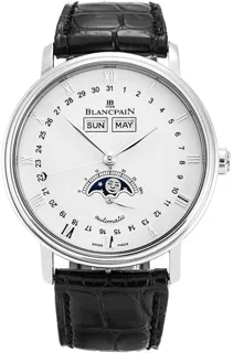 Blancpain Quantième Complet 6654A-1127-55B Stainless steel White