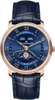 Blancpain Villeret 6654-3640-55B Red gold Blue