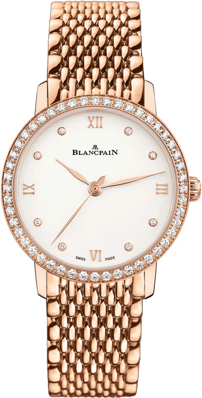 Blancpain Villeret Ultra-Slim 6104 2987 MMB 29.2mm Rose gold White