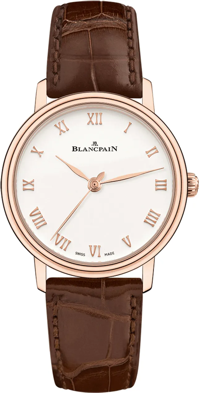 Blancpain Villeret Ultra-Slim 6104-3642-55A 29.2mm Rose gold White