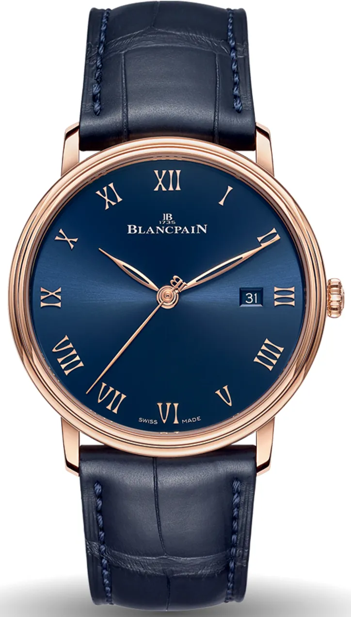 Blancpain Villeret Ultra-Slim 6651-3640-55B 40mm Rose gold Blue