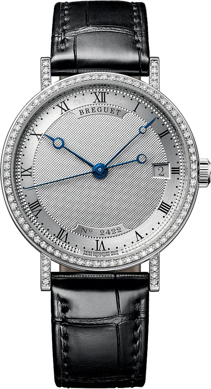 Breguet Classique 9068BB/12/976/DD00 33.5mm White gold and 18k white gold Silver